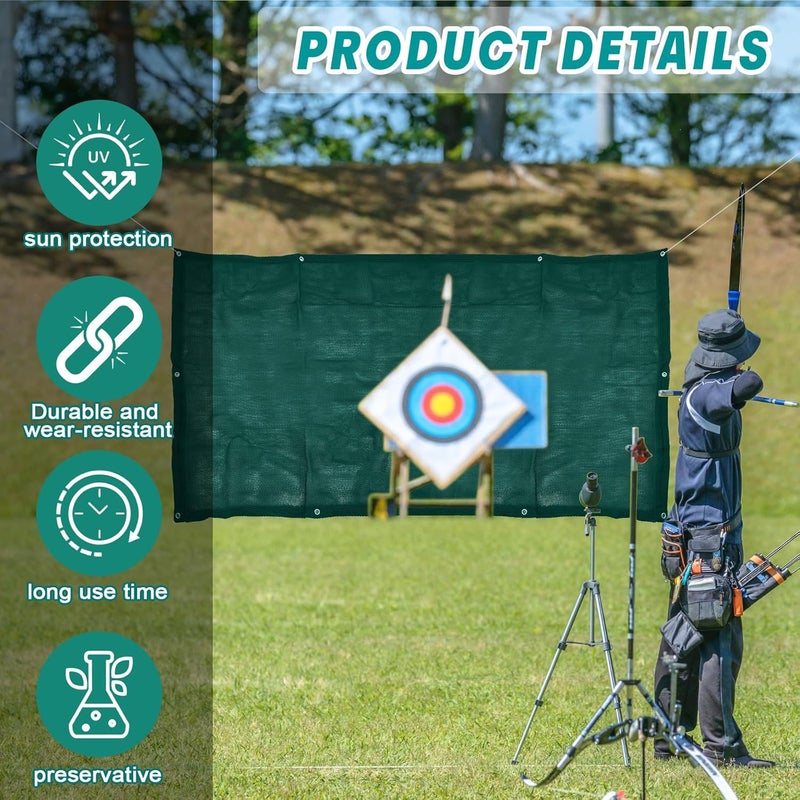 Vincreem Archery Backstop - Heavy Duty Reinforced Netting, Back Stop Net, Ideal for Outdoor Bow Arrow Practice, Target Shooting, and Home Range Use - Image 4